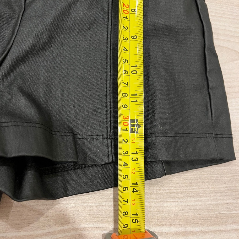 Akira Womens Black Faux Leather High Waisted Shorts P779 Size Small NWT - Picture 7 of 8